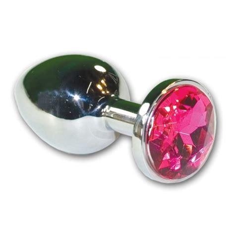 Dreamtoys Stainless Steel Jewel Butt Plug Medium Pink
