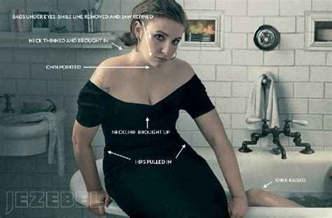 before and after s of lena dunham vogue cover