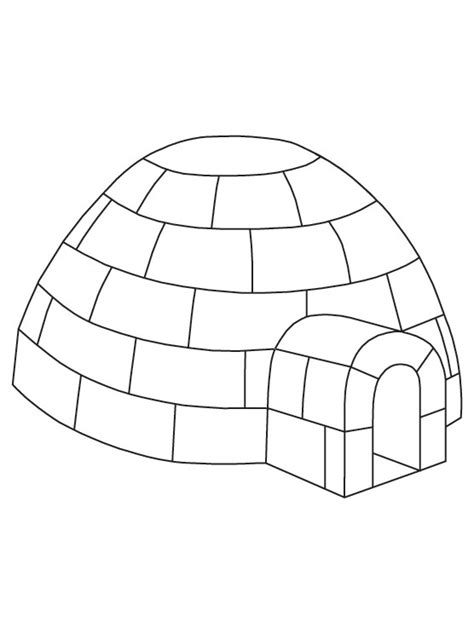 built  igloo colouring pages