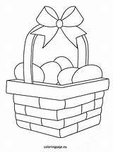 Basket Easter Coloring Egg Picnic Empty Eggs Pages Color Getcolorings Printable Blank Print sketch template