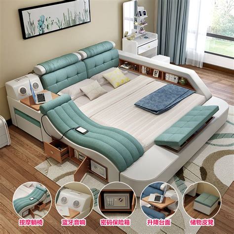 Cloth Bed Tatami Bed Fabric Bed 1 M 8 Double Bed Modern