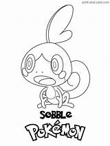 Pokemon Sword Shield Coloring Pages Color Sobble Print sketch template