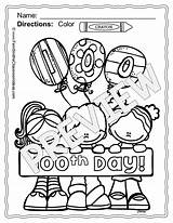 Coloring School Pages 50th Days 100th Sheet Getcolorings Choose Board sketch template