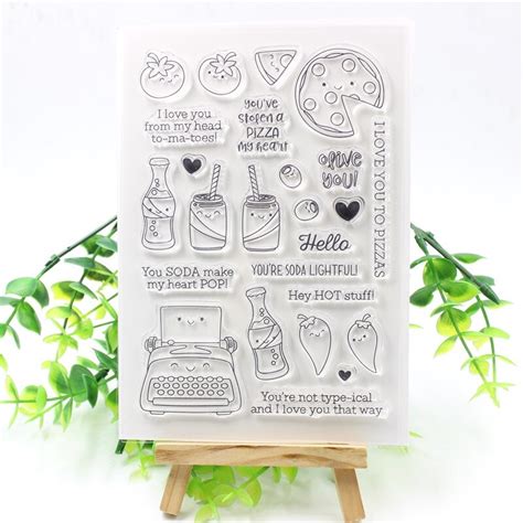 buy vyutxa delicious food clear stamps scrapbook paper craft clear stamp