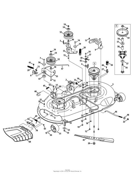 craftsman   mower deck parts diagram