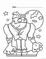 Frankenstein Sheets Coloriage Davemelillo Getcolorings sketch template