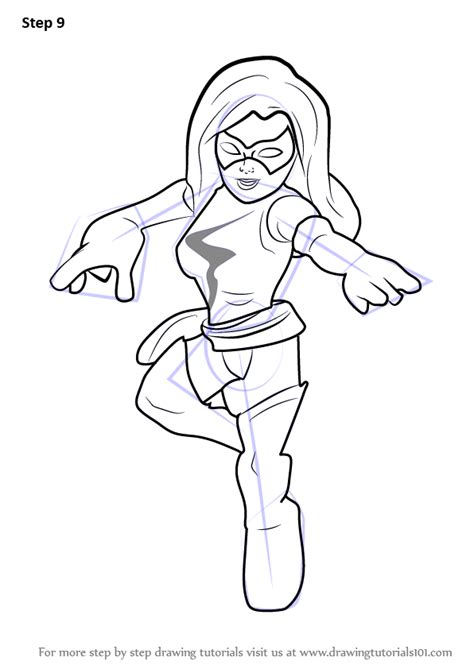 Learn How To Draw Ms Marvel From The Super Hero Squad