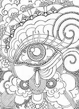 Coloring Adult Pages Adults Eye Steampunk sketch template