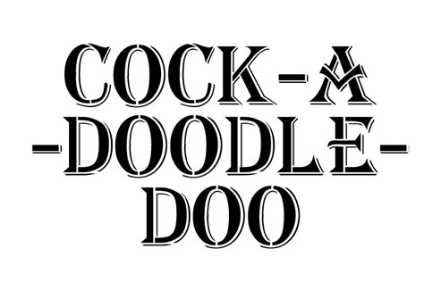 Cock A Doodle Do Word Stencil Victorian 9 X 6
