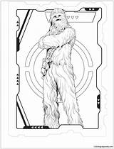 Chewbacca Pages Star Coloring Wars Printable Online Color sketch template
