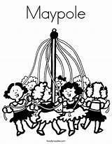 Maypole Coloring May Pages Worksheet Twistynoodle Built California Usa Noodle Change Style sketch template