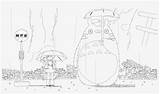 Neighbor Totoro sketch template