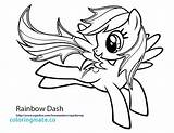 Coloring Pages Pony Rainbow Getcolorings sketch template