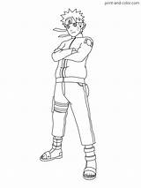 Coloring Naruto Pages Color Print Printable Kids Boys sketch template