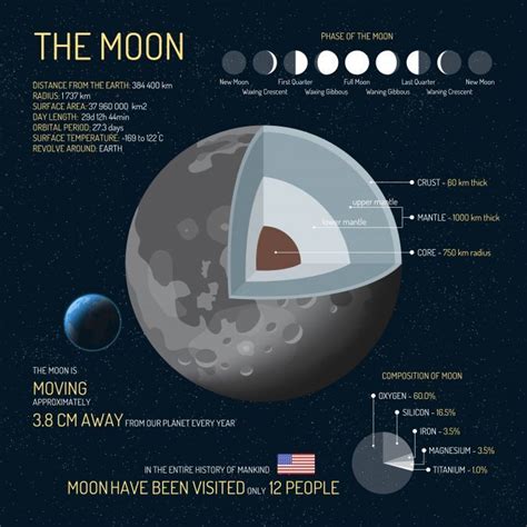 facts   moon infographic earth