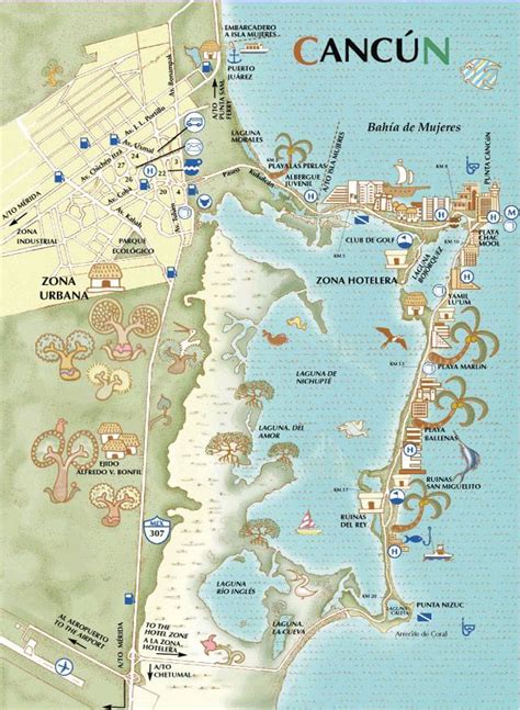 large cancun maps     print high resolution  detailed maps