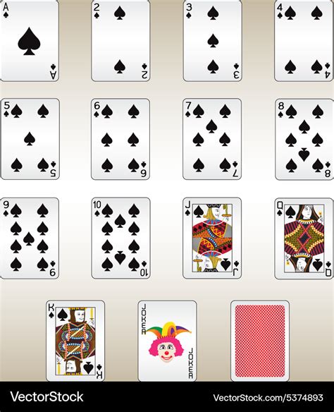 spades playing cards set royalty  vector image