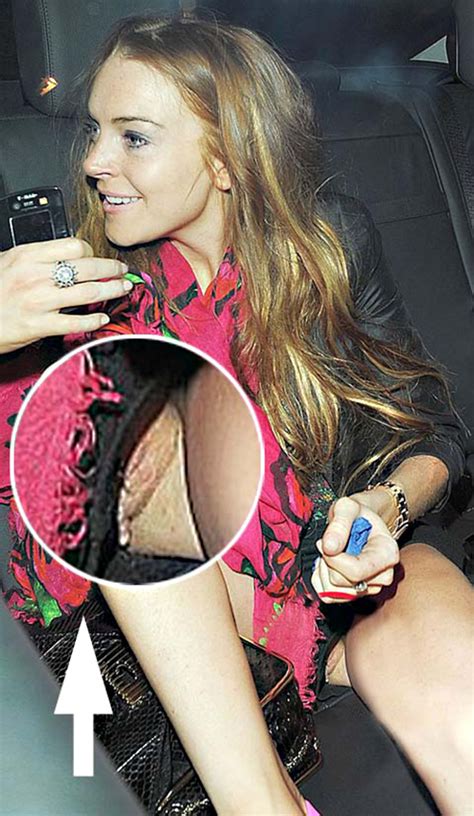 lindsay lohan in a mess — pussy and nipple slips