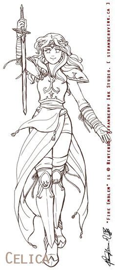 anime girls coloring pages  warriors  pinterest