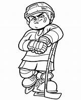 Coloring Hockey Player Pages Topcoloringpages Print Printable Color sketch template
