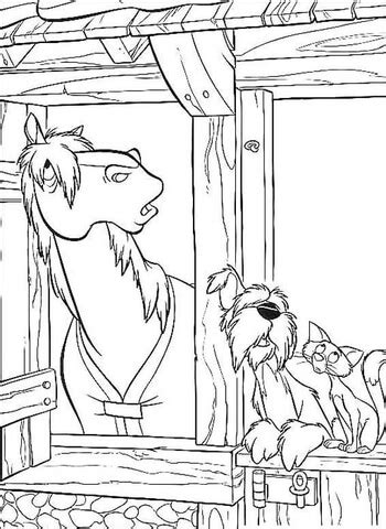 colonel dog sergeant tibbs cat   horse coloring page