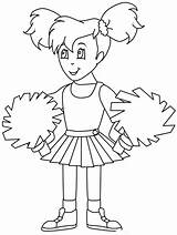 Coloring Pages Cheerleading Print Cheer Uniform Cheerleaders Sports Cheerleader School Printable Basketball Color Kids Stunts Colouring Book Football Pag Getcolorings sketch template