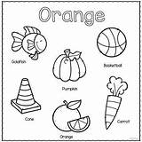Orange Color Worksheets Toddlers Preschool sketch template