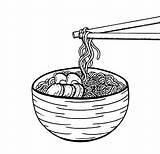 Ramen Noodle sketch template