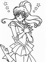 Coloring Pages Sailor Moon Amy Jupiter Mini Library Clipart Popular sketch template