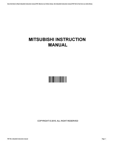 mitsubishi instruction manual  mdhc issuu