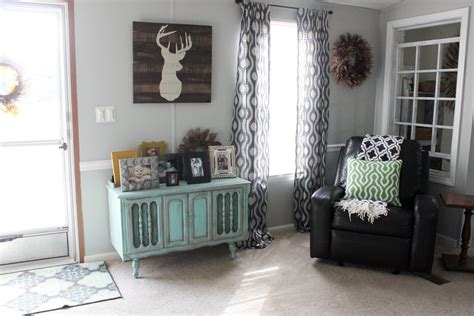 mobile home living room reveal  fabbed