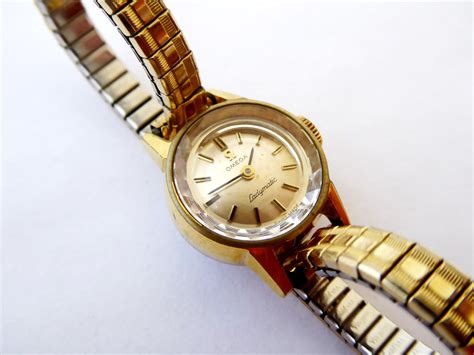 vintage 1966 gold plated ladies omega ladymatic wrist watch 661