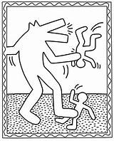 Haring Keith Coloring Pages Getcolorings sketch template