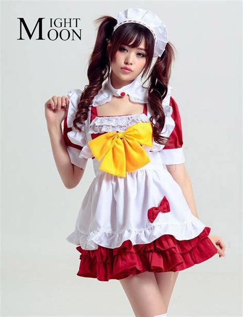 moonight women costumes dress bowknot french maid costumes princess