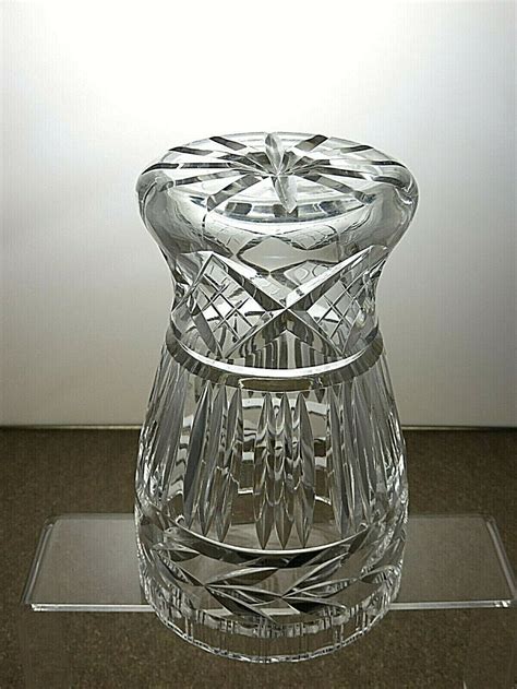 Large Stuart Lead Crystal Cut Glass Vase 7 1 4 44b Etsy