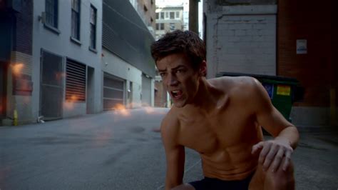 Grant Gustin As Barry Allen Flash Shirtless In The Flash 1