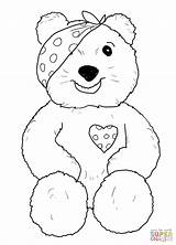 Pudsey Bear Coloring Pages Printable Activities Sitting Colouring Children Need Template Crafts Kids Drawing Puzzle Open Supercoloring Categories sketch template