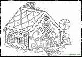 Coloring Gingerbread House Pages Printable Kids Christmas Candy Print Colouring Color Houses Book Online Family Sheets Sweets Clipart Clip Library sketch template
