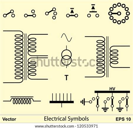 electrical symbols stock vector illustration  shutterstock