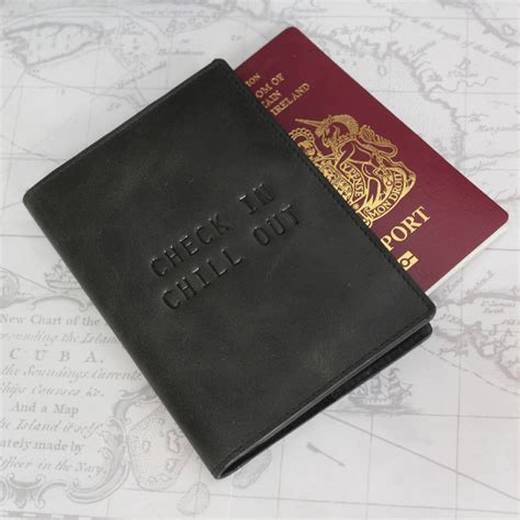 personalised vintage leather passport cover   british belt company