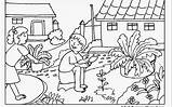 Garden Coloring Pages Kids Printable Flower Pic Getdrawings sketch template