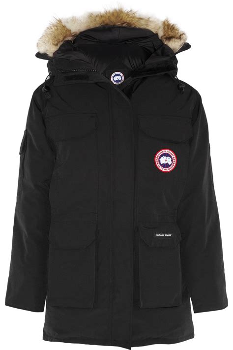 Canada Goose Expedition Coyotetrimmed Down Coat In Black