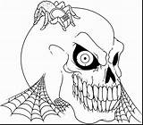 Spooky Coloring Tree Pages Getcolorings Halloween sketch template