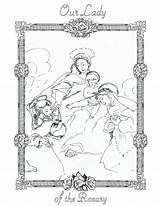 Rosary Coloring Lady Sacred Life Pages Kids Printable sketch template