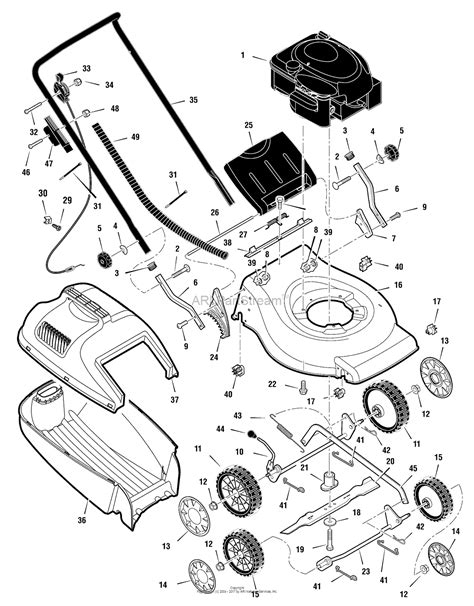 murray riding mower parts diagram