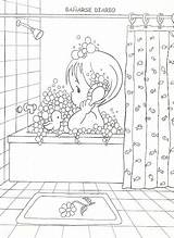 Coloring Shower Bathing Pages Child Taking Children Bath 為孩子的色頁 Paolita sketch template