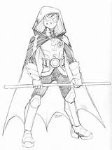 Robin Coloring Pages Drake Tim Redesign Sketch Deviantart Comics Trending Days Last sketch template