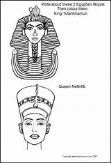 Egipto King Tutankhamun Egypt Tut sketch template