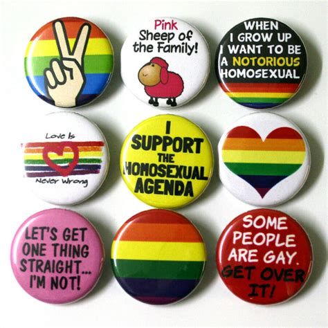 Gay Lesbian Queer Pride Badges Buttons Pins X 9 25mm One