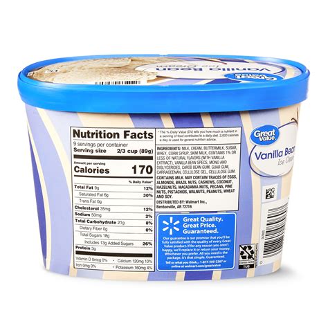 great  ice cream nutrition facts nutrition pics